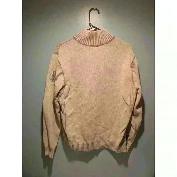 Calvin Klein Sweatshirt Zip Crewneck Beige Size Large - Picture 6 of 6